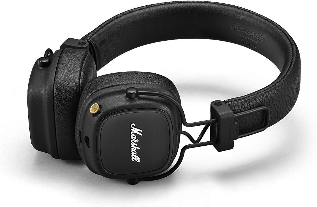 Marshall Major IV Bluetooth Foldable Headphones - Black / Ca nou