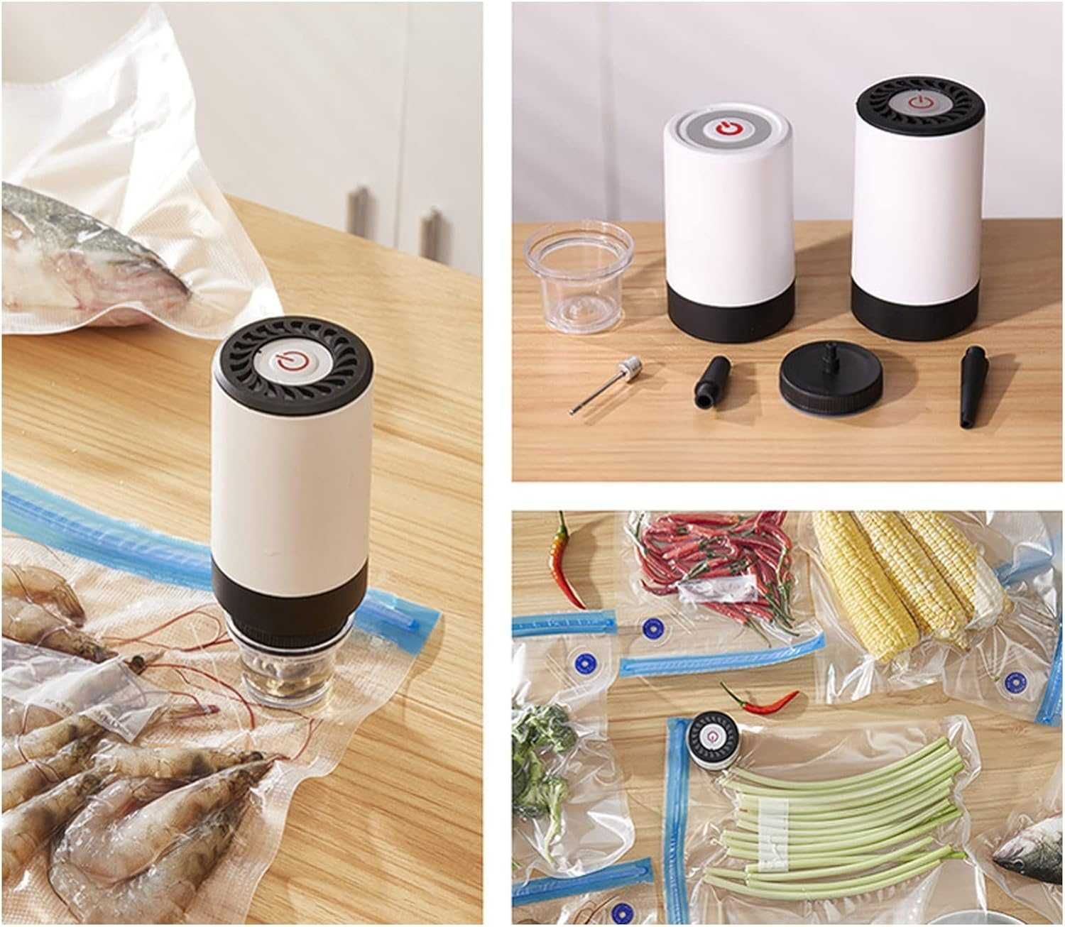 Aparat vidat alimente reincarcabil USB cu functie de pompare 5 duze