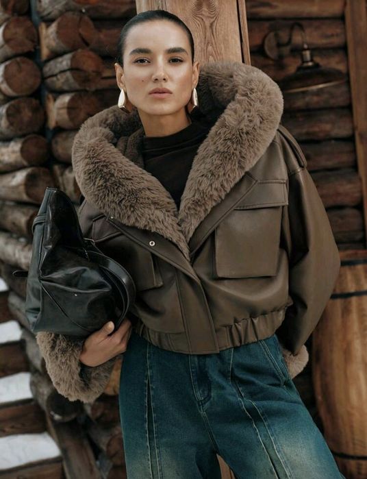 ново дамско зимно яке палто с пух