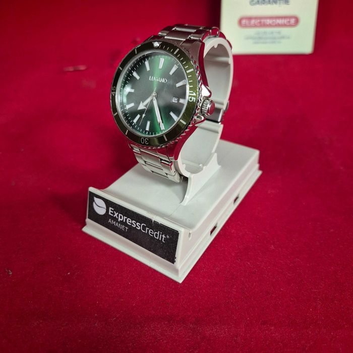 ( B31864.1 / Ag28 Doi Baieti ) Ceas Lugano / Garantie 2 ani !