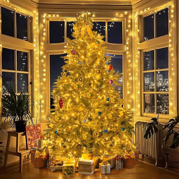 Коледни външни лампички 18м топла светлина 8 шоу програми 200 лампи