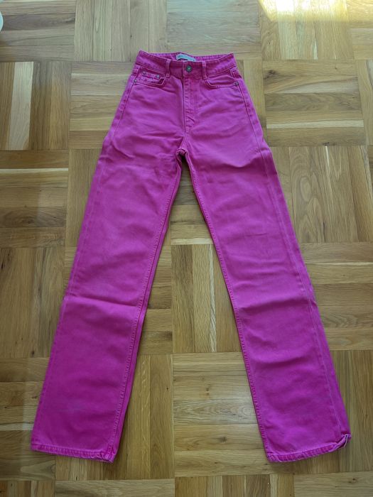 Wide leg розови дънки