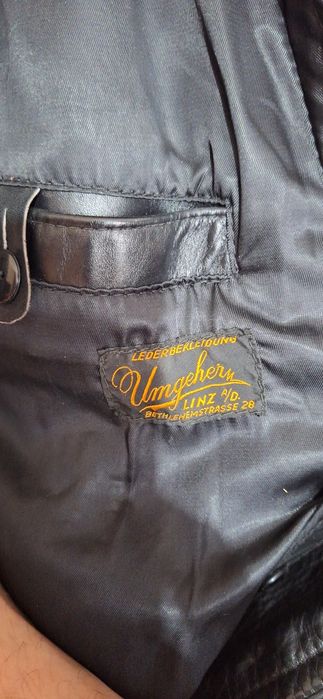 Haina din piele model unisex lunga