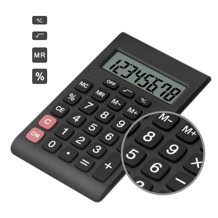 Calculator de buzunar, Helect, compact standard, portabil H1007 scoala