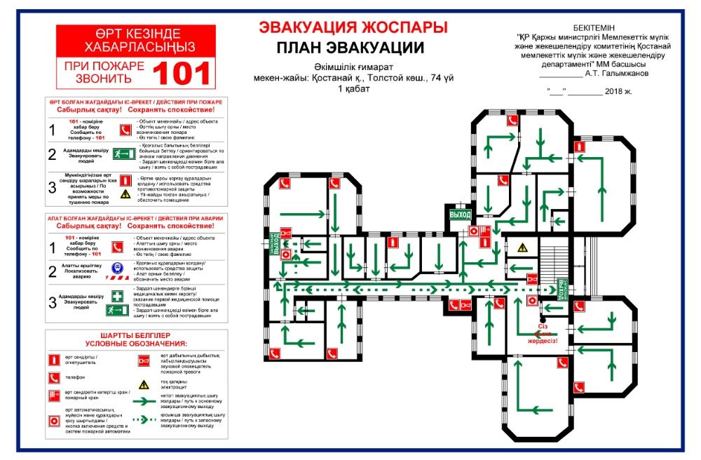 План эвакуации. Разработка и изготовление