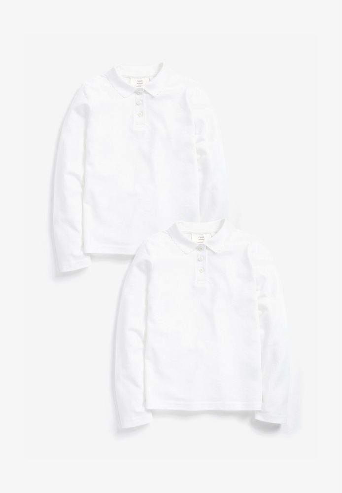 Set 2 bluze polo albe fete Next scoala marime 116