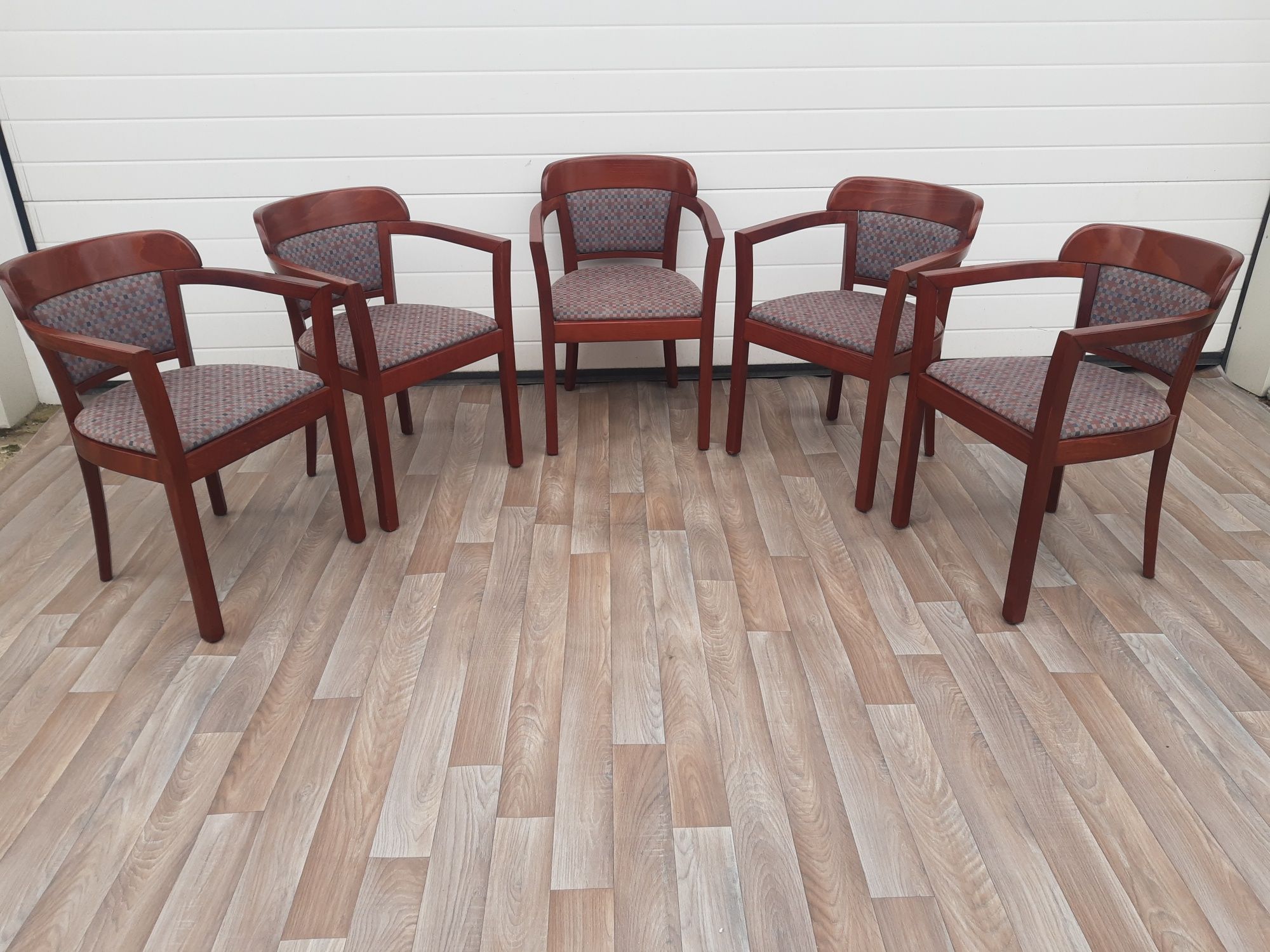 Schuitema Art Nouveau cherry дървени столове кресла маса метален крак