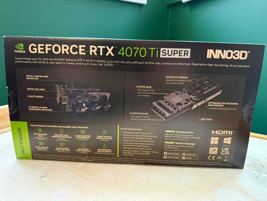 INNO3D GeForce RTX 4070Ti Super X3 OC, 16Gb GDDR6X