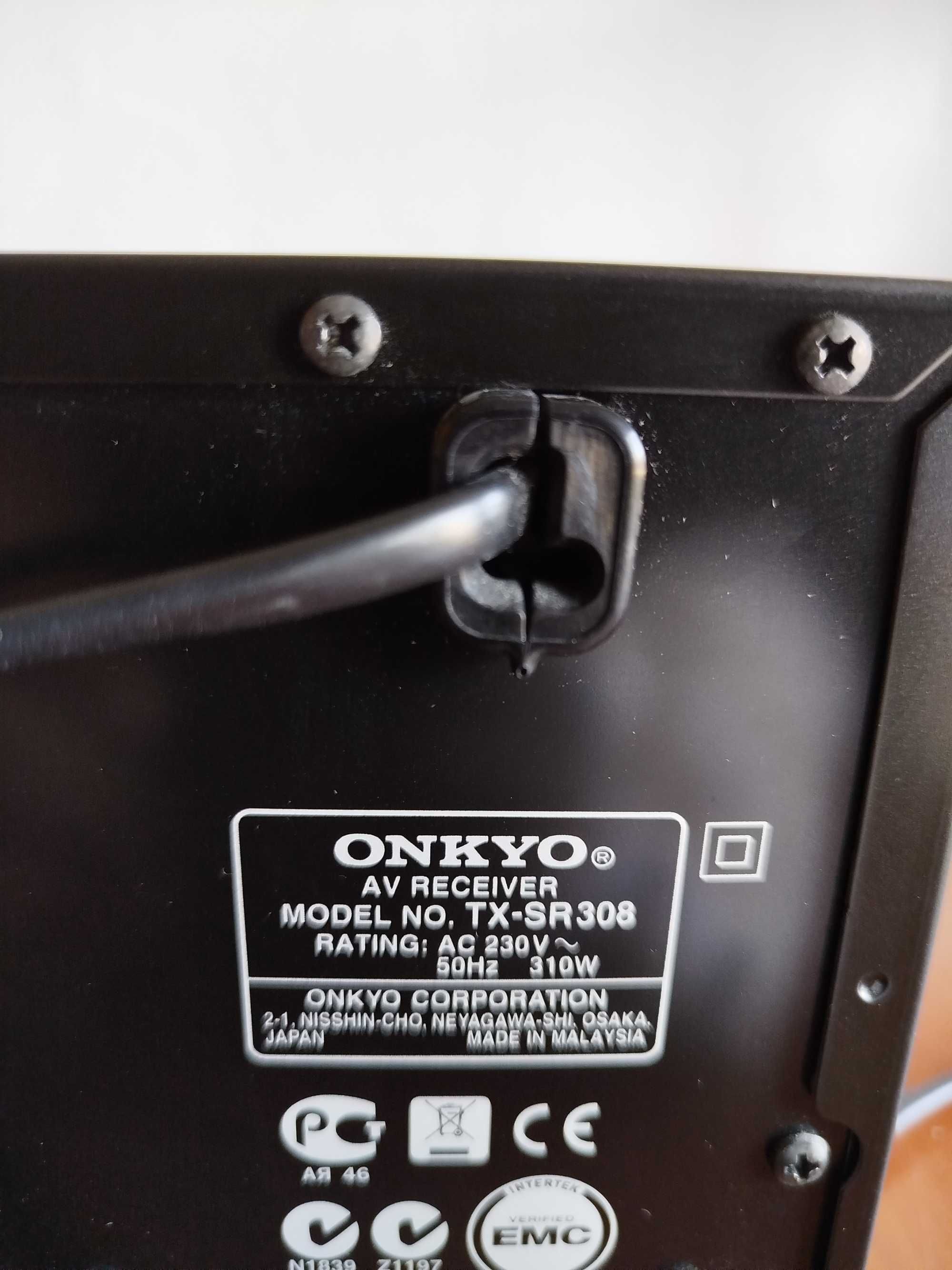 AV Receiver Onkyo model: TX-SR308. Impecabil! Telecomanda + Cabluri!