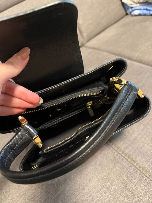 Черна чанта естествена кожа