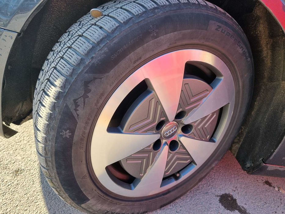 4бр джанти 17 5x112 със зимни гуми 225/55 17 за Ауди А6 А8 VW Skoda