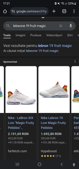 Lebrone James 19 Fruitt Magic Pebbles