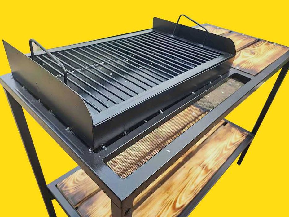 Gratar pe lemne BGLFIER, metalic, 120x60cm, negru mat