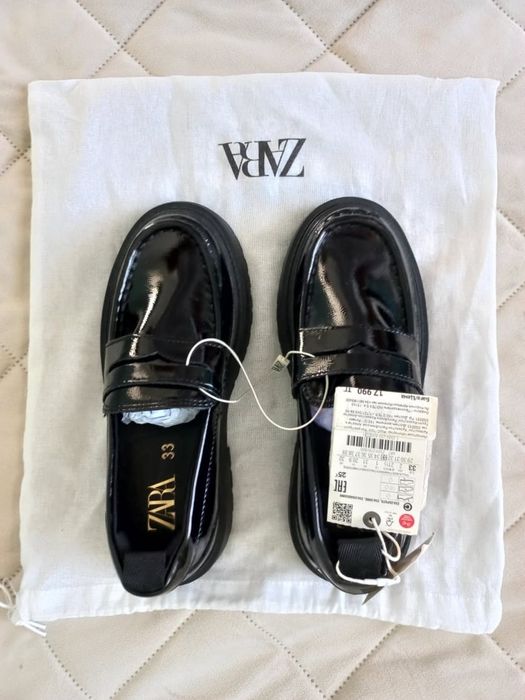 Туфли для девочки лоферы Zara новые размер 33