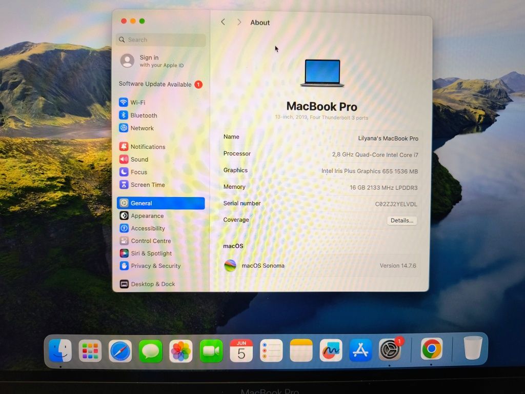 Macbook pro 13" inch 2019