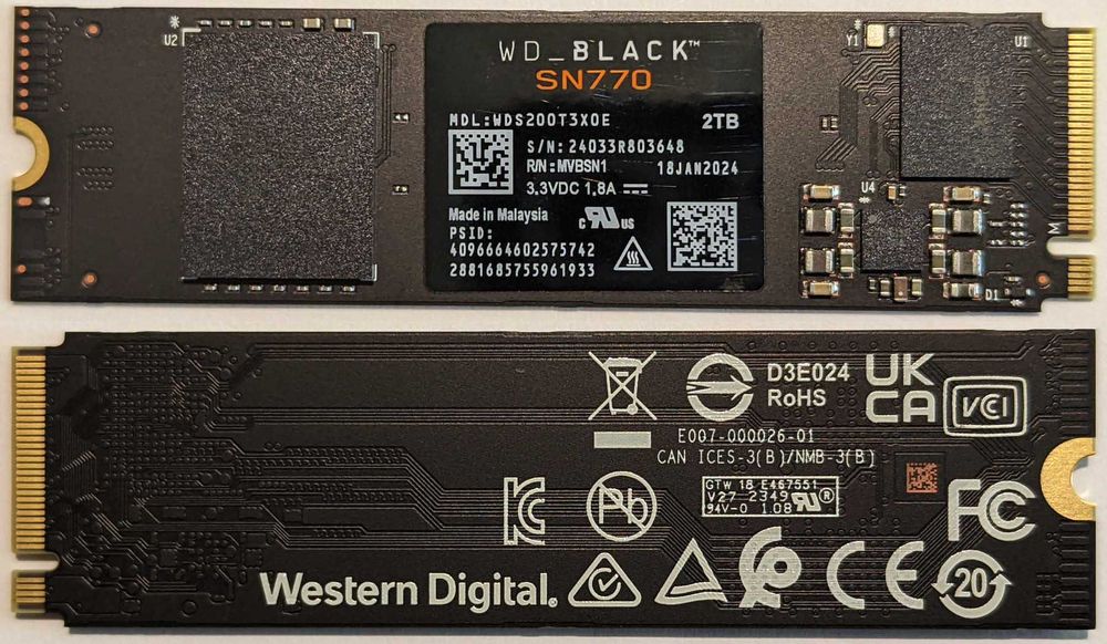 SSD NVMe M.2 2280 WD Black SN770 2TB NOU