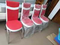 4  scaune piele-inox-200 lei buc
