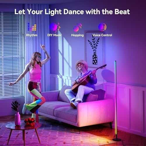 2 броя LED ъглови лампи приложение 16М цвята парти гейминг осветление