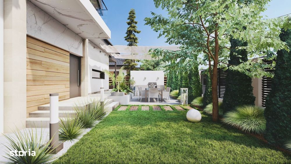 Casa P+M cu ventilatie HVAC | Panouri fotovoltaice | Pompa de caldura