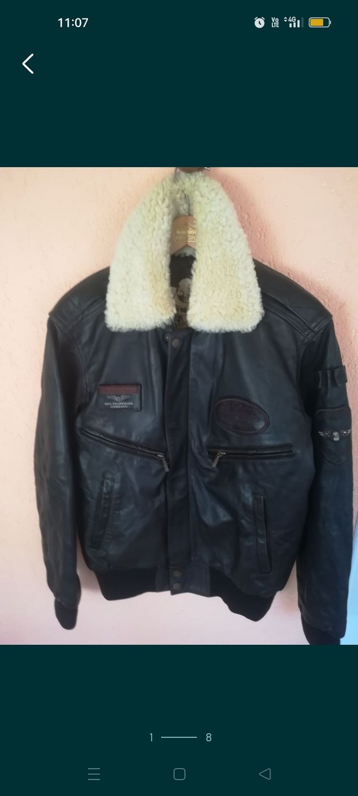 Geacă piele bărbați Alessandro Aviator M