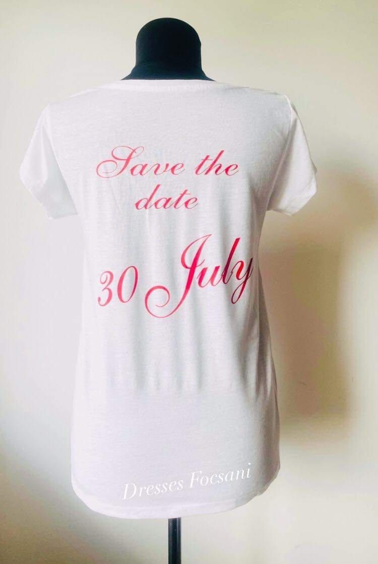 Tricou Save the Date /Domnisoare