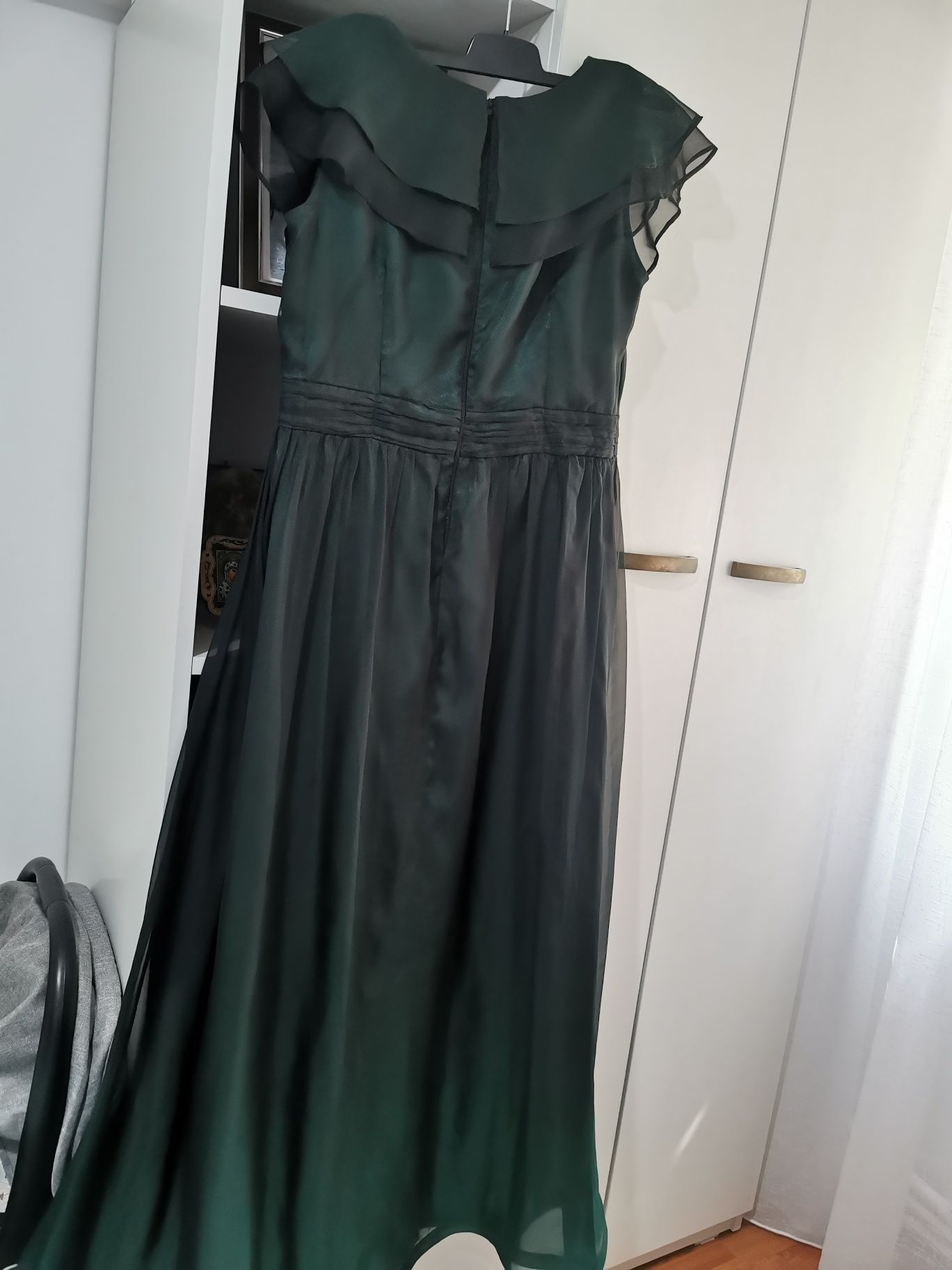 Rochie verde lunga, mărimea 44