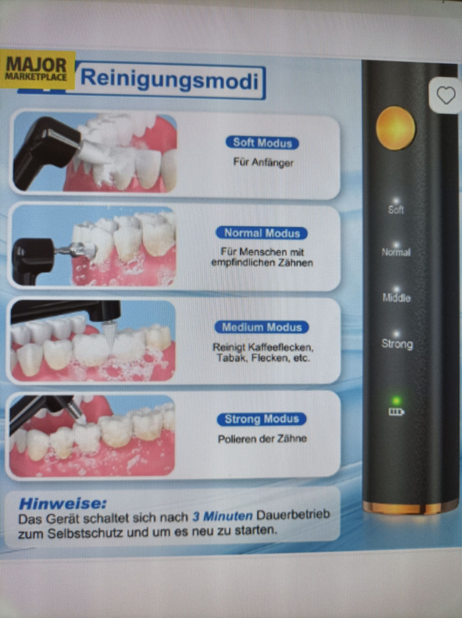 Aparat de albire dentara