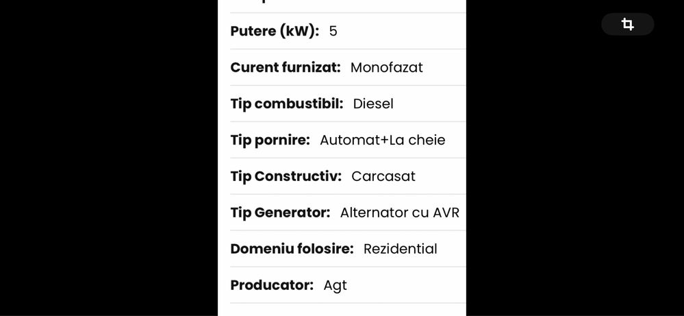 vand generator curent