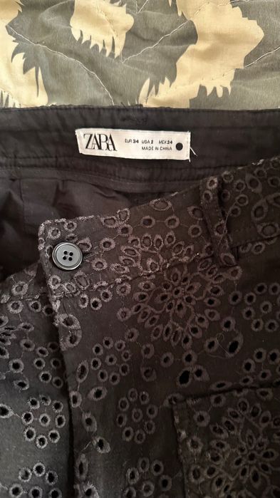 Кружевные брюки кюлоты ZARA в размере XS