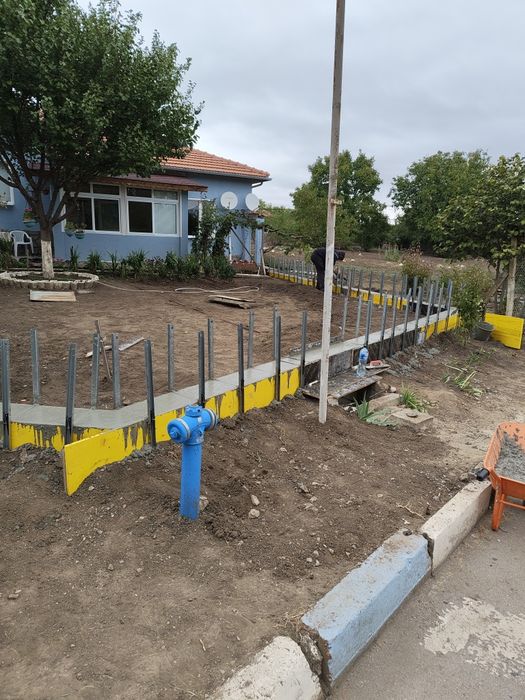 Огради септични ями армировка куфраж зидария и д-р.