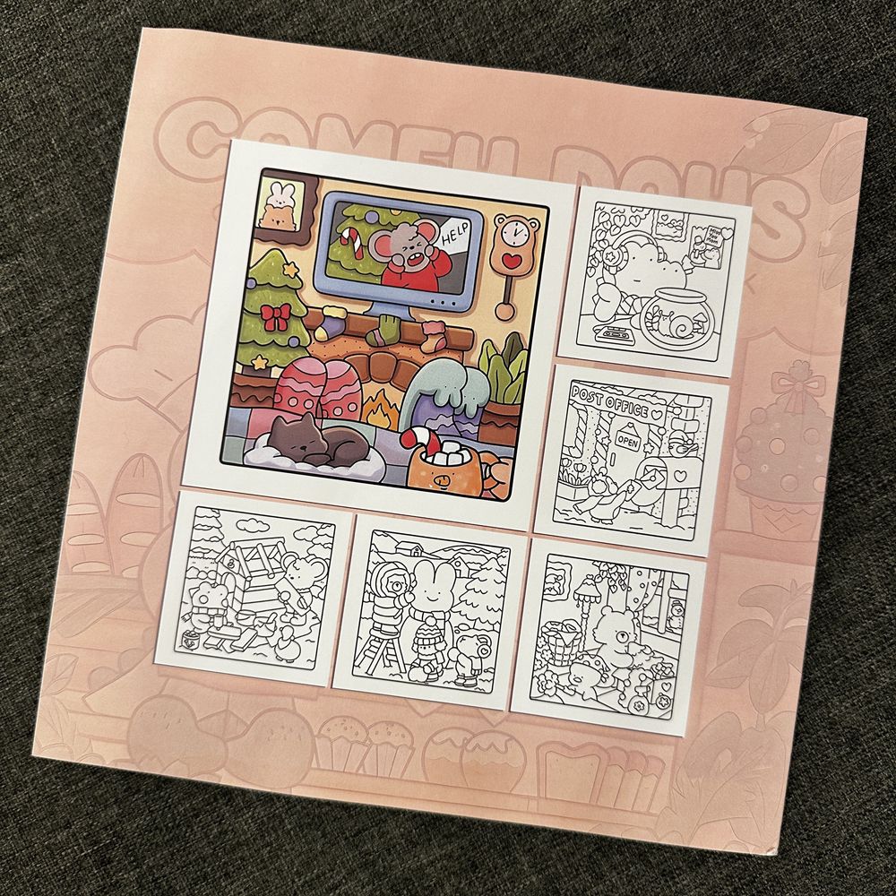 Pachet 2 Carti Colorat: Cat Routine si Comfy Days Roz
