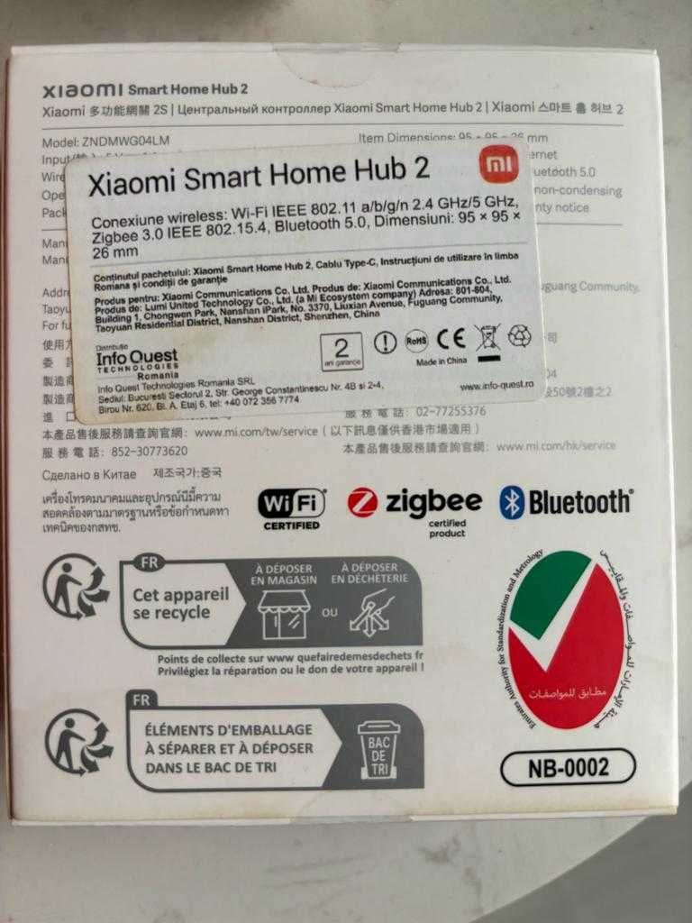 Xiaomi Smart Home Hub 2 + 2 x Becuri LED inteligente (Noi, Sigilate)