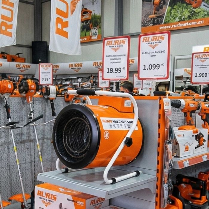 Aeroterma electrica trifazata Ruris Vulcano 500, 5 kW