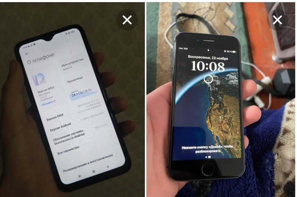 Iphone 8 64гб и Redmi 9T 128гб