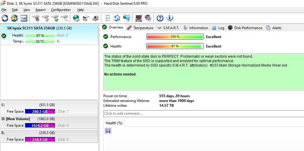 Solid State Drive (SSD) SK Hynix SC311, 256GB SATA 6.0Gb/s - teste