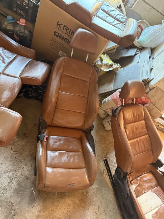 Interior piele Vw eos golf 5 jetta Volkswagen scaune visiniu rosu maro