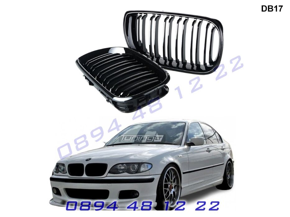 Двойни M3 M Бъбреци Решетки BMW E46 FACE Седан Комби БМВ Е46 Гланц М3