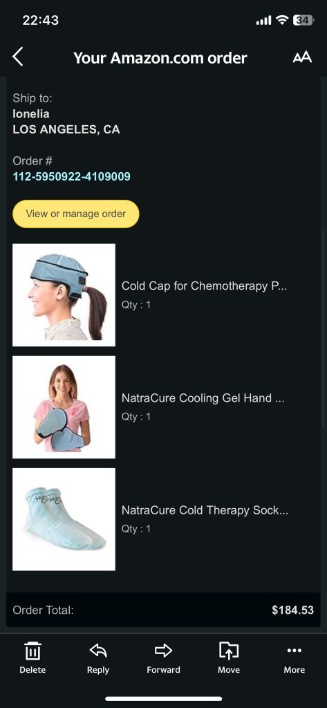 Set de protectie pentru chimioterapie - cap, maini si picioare