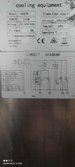 хладилна маса с плот