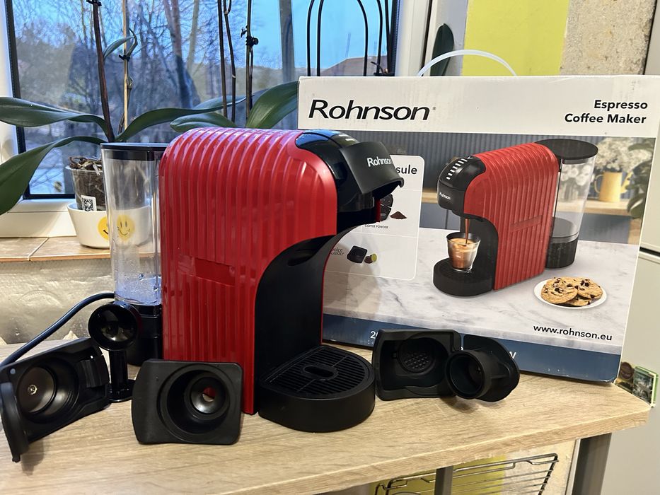 Кафе машина 3 в 1 Rohnson, капсули Долче Густо ,Неспресо, насипно кафе