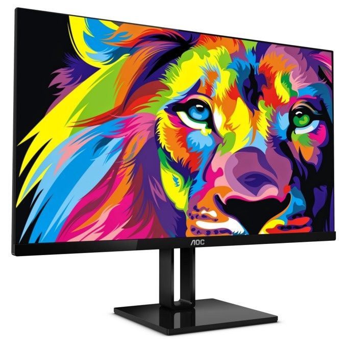 Монитор AOC 24V2Q, 23.8" IPS панел, Full HD, 5ms, 20M:1, 250 cd/m2