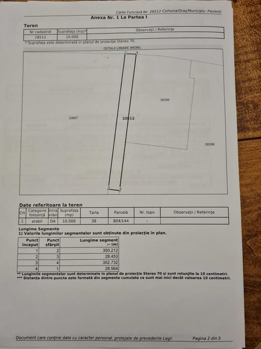 Teren de vanzare intravilan 10.000 mp, Paulesti, zona Parc Industrial