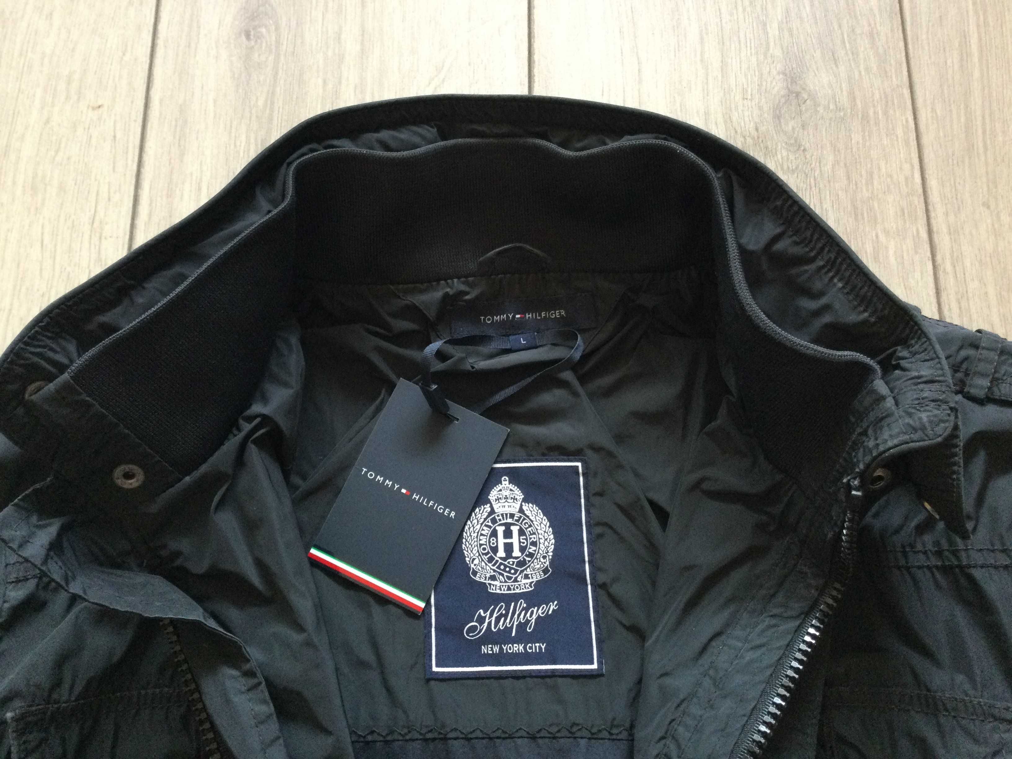НОВО оригинално черно пролетно - есенно яке TOMMY HILFIGER размер L