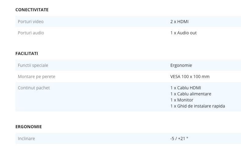 set 2 buc Monitor office LED IPS Dell 27", FHD, 75Hz, S2721HN
