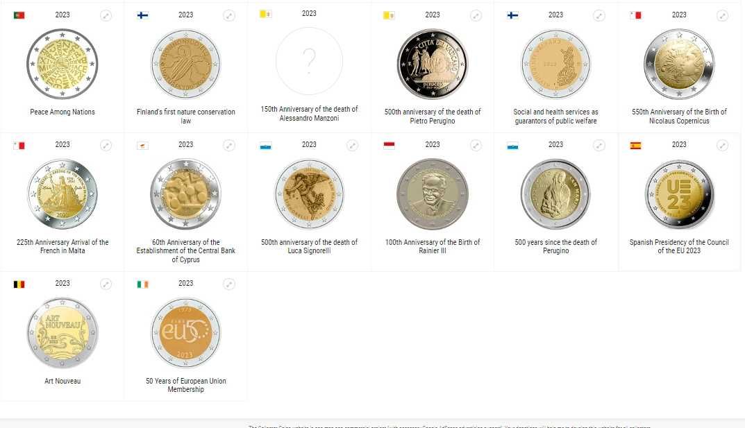 2 Евро монети/ 2 EURO coins (Юбилейни) 2022-2024