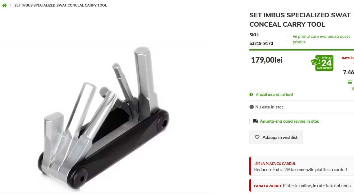 Tool Specialized / SWAT - Set imbus - Ustensile