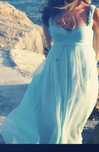Rochie bleu matase naturala 36