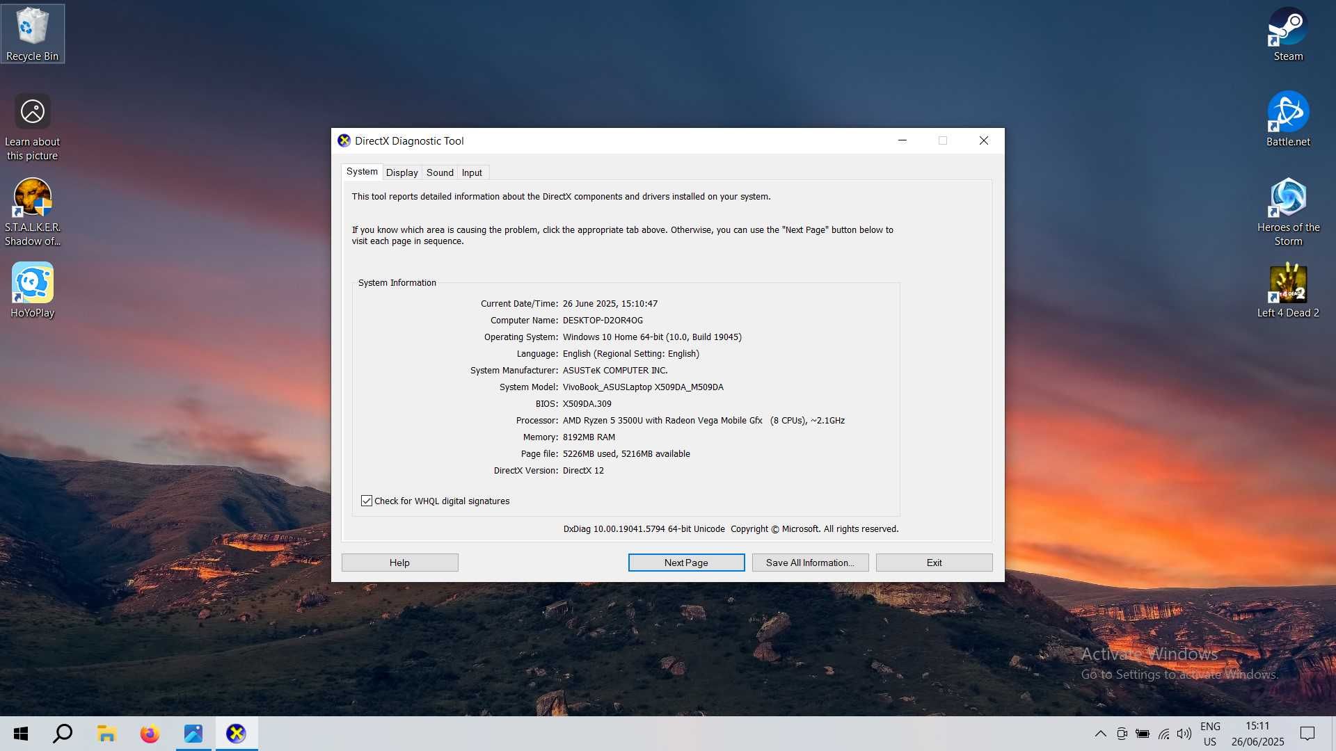 Laptop Asus Vivobook