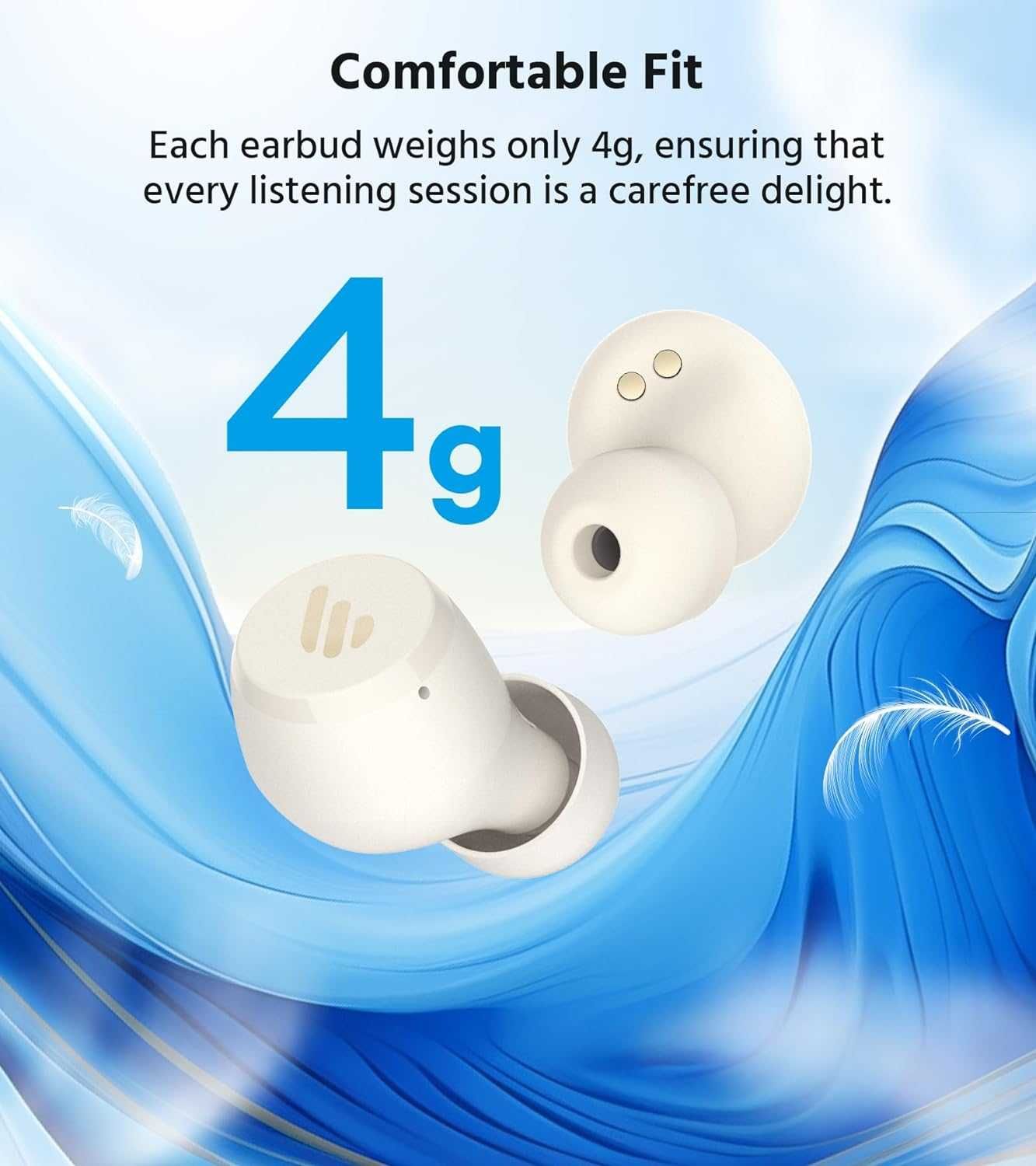 Безжични слушалки Edifier X3 Lite True Wireless Earbuds, сиви; бели