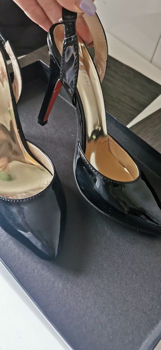 Pantofi Stiletto negri, marime 37